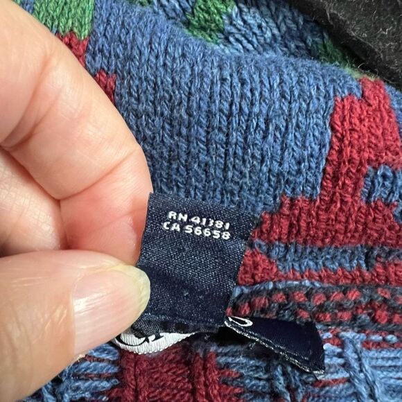 Vintage Chaps Aztec Southwest Print Button Up Sweater Vest - Picture 5 of 8